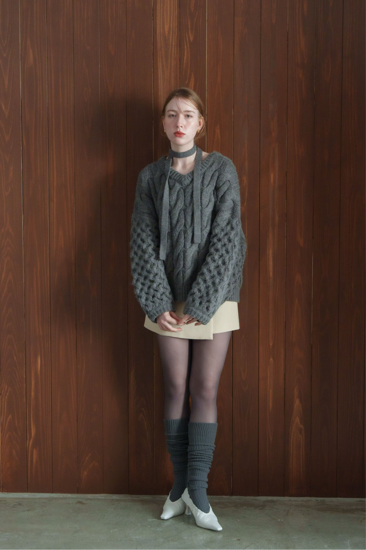 neck details cable knit – Acka online store