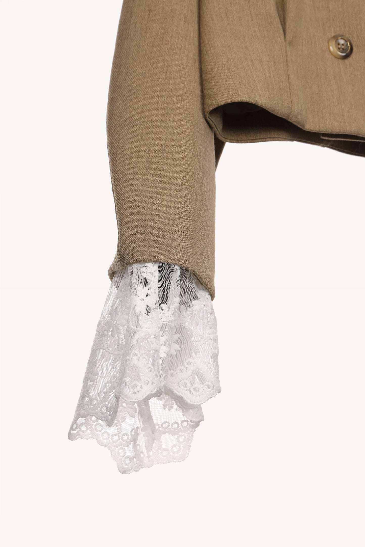 lace cuff cropped jacket
