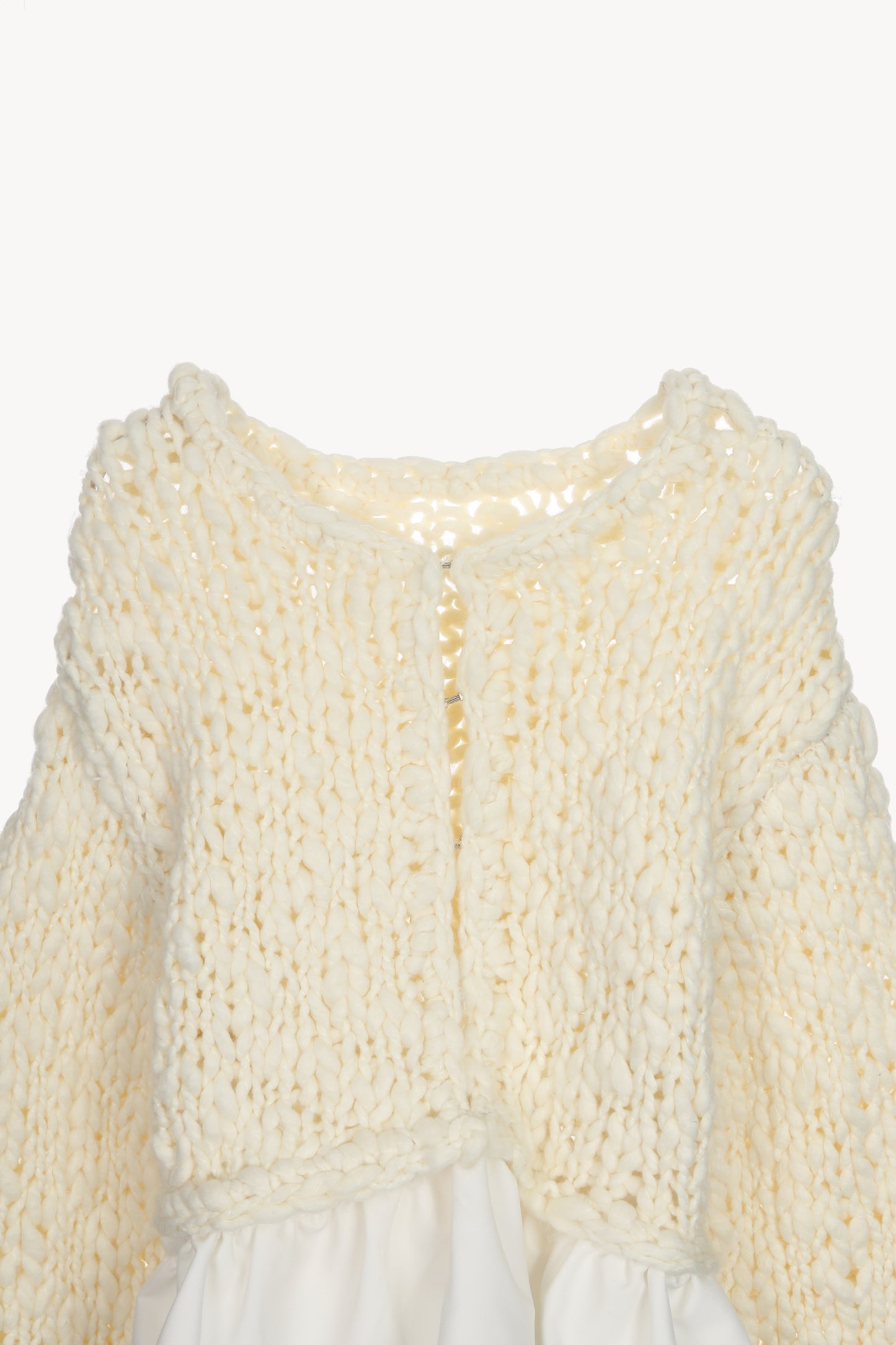 frill hand knit cardigan