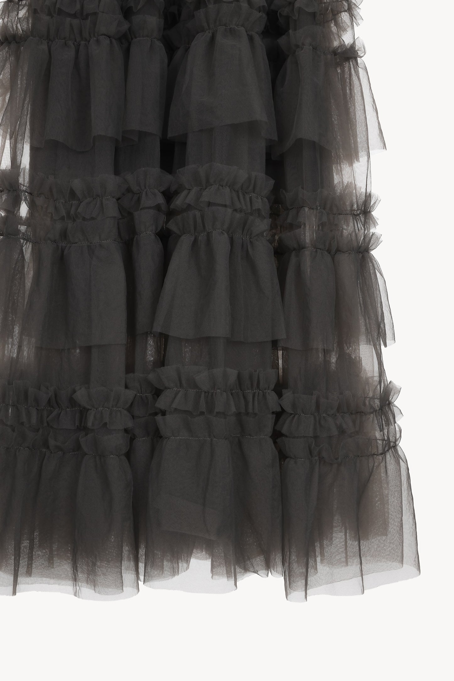tulle tiered knit dress