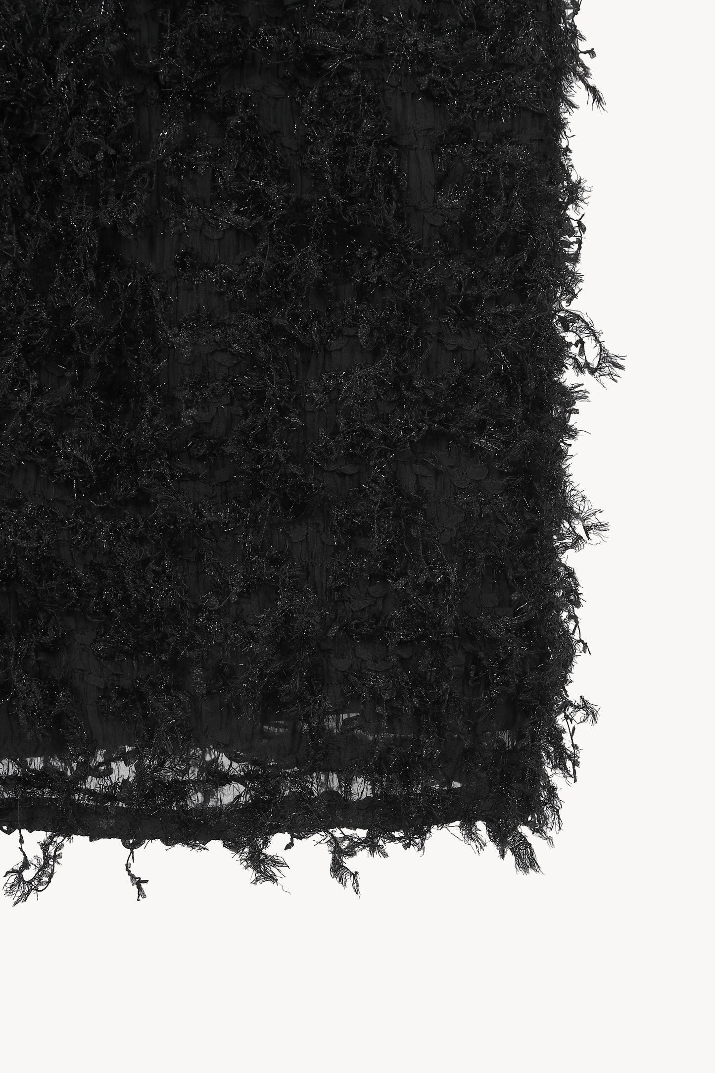 lame fringe puff dress