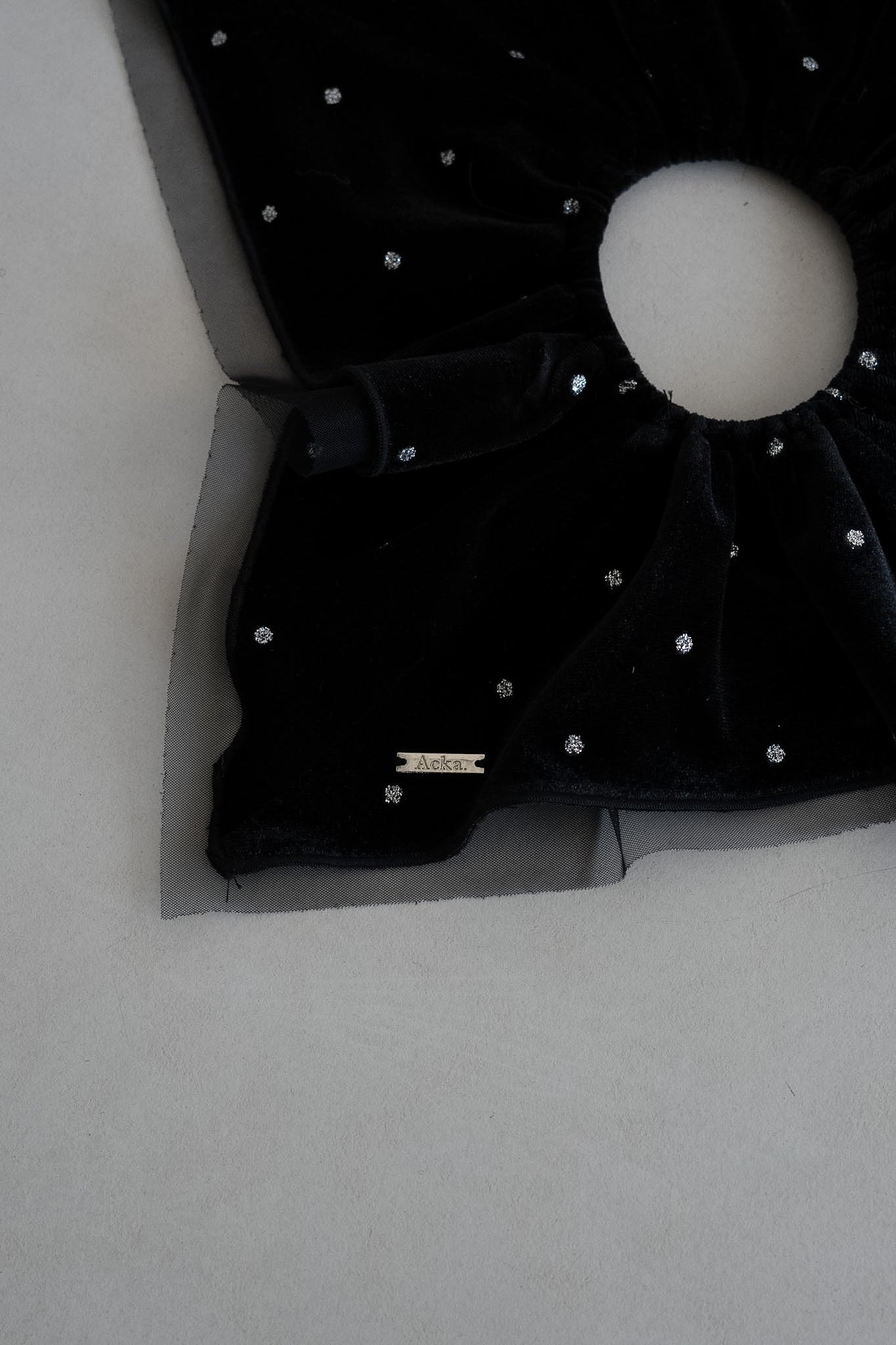bijou dot velour scrunchie