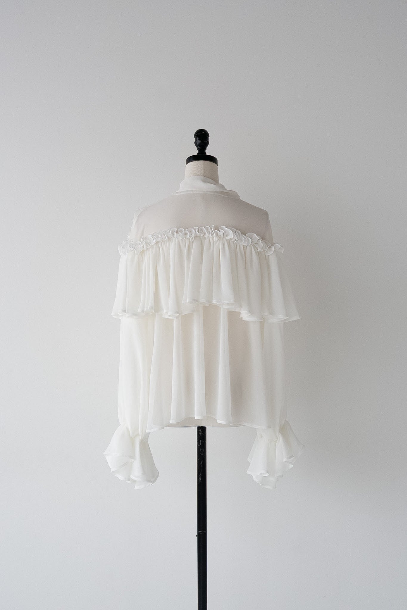 bowtie ruffle blouse