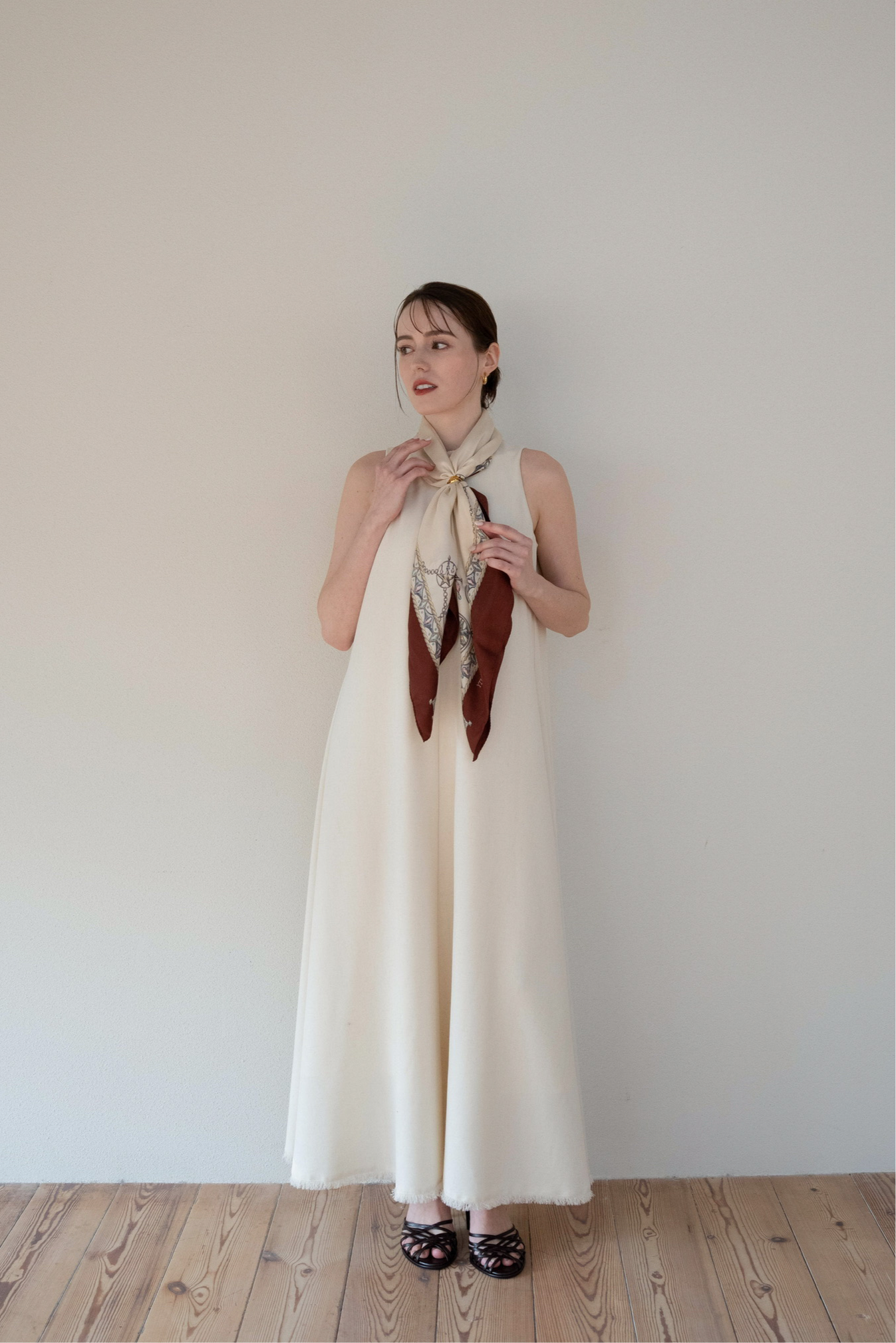 acka fringe all in one White ワンピース Acka lame fringe puff acka fringe all in one White ワンピース Acka lame fringe puff