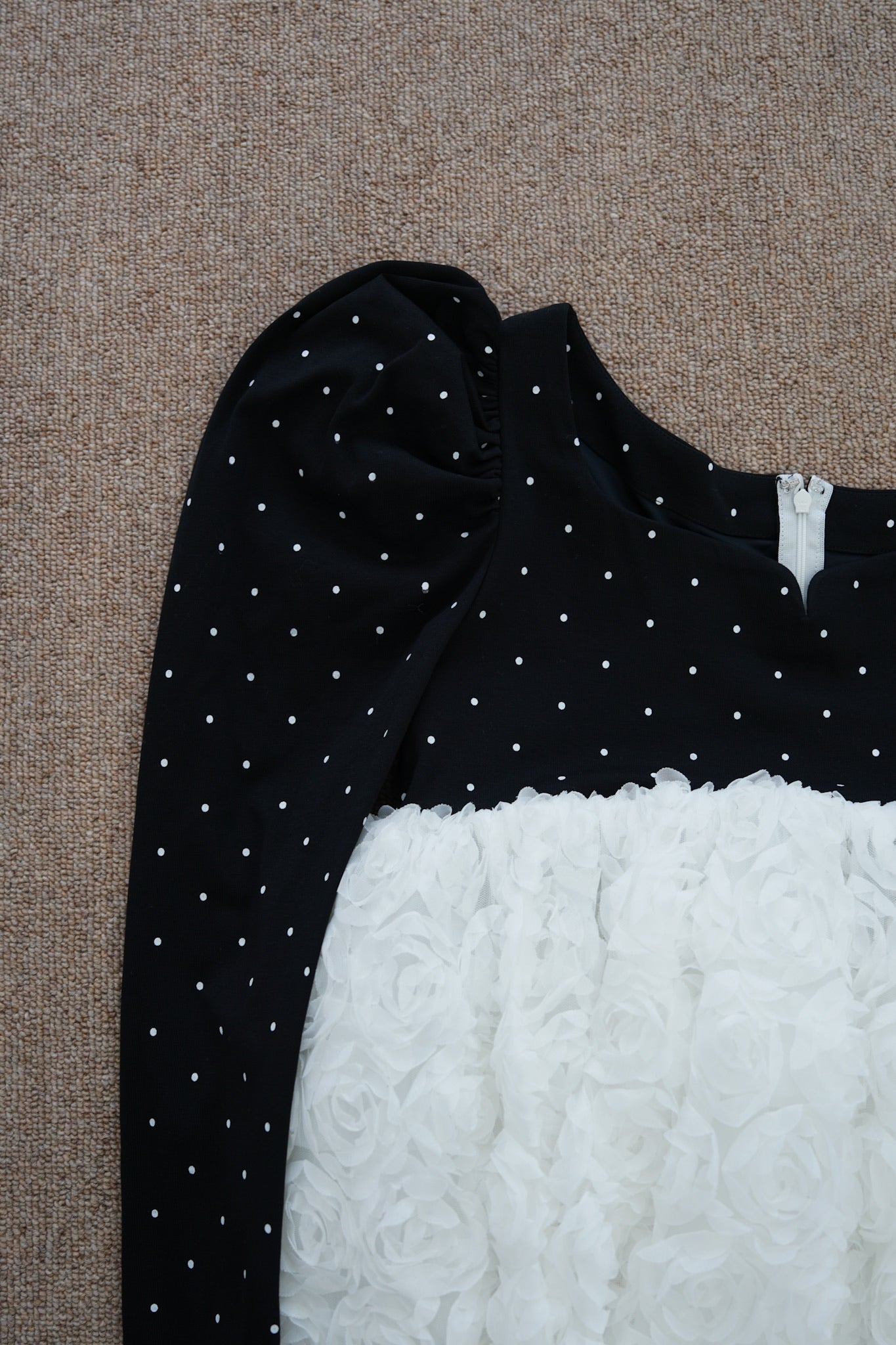 3d rose puff tops