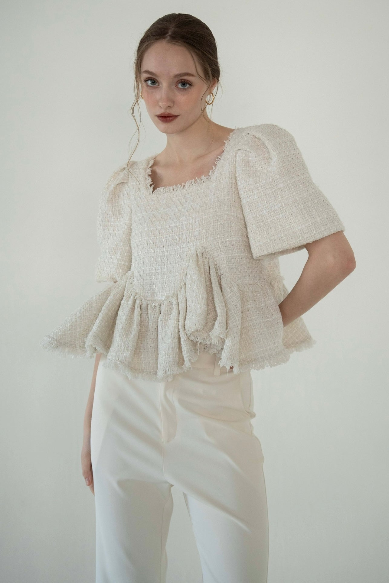 tweed peplum tops – Acka online store