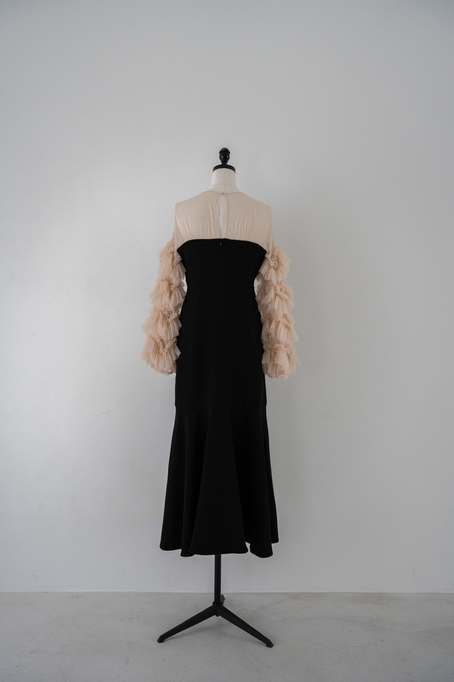 sheer tulle sleeve dress