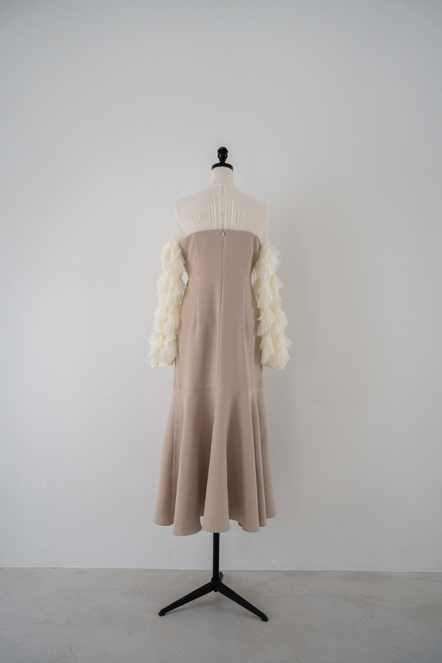 sheer tulle sleeve dress