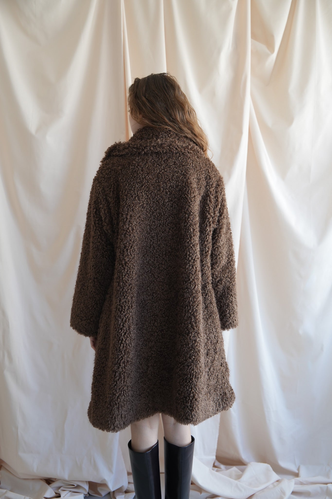 layered collar boa coat