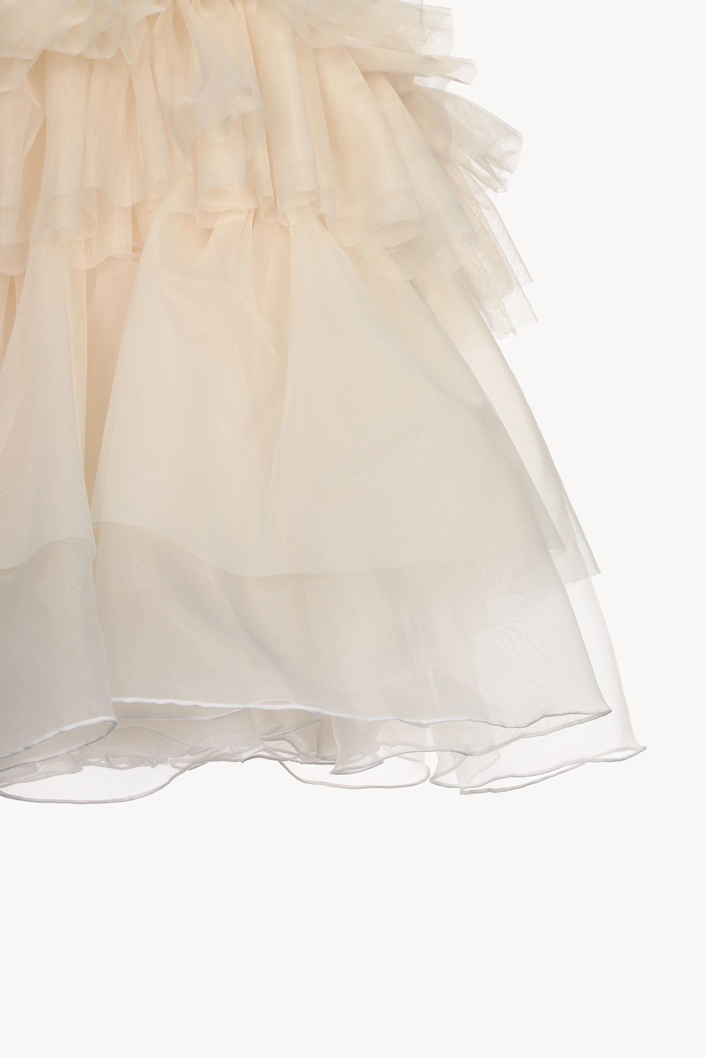 peplum tulle bustier