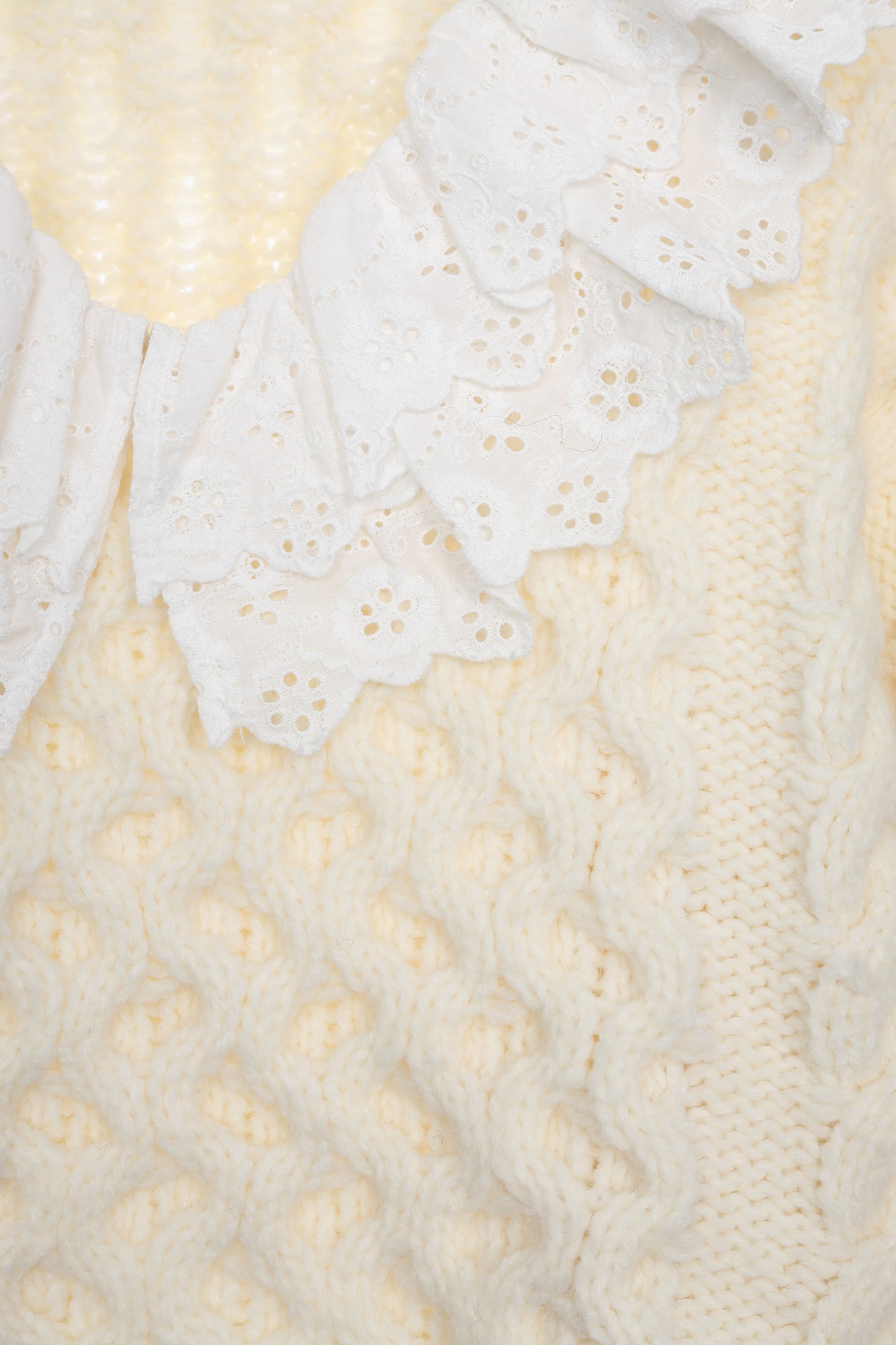 double lace cable knit