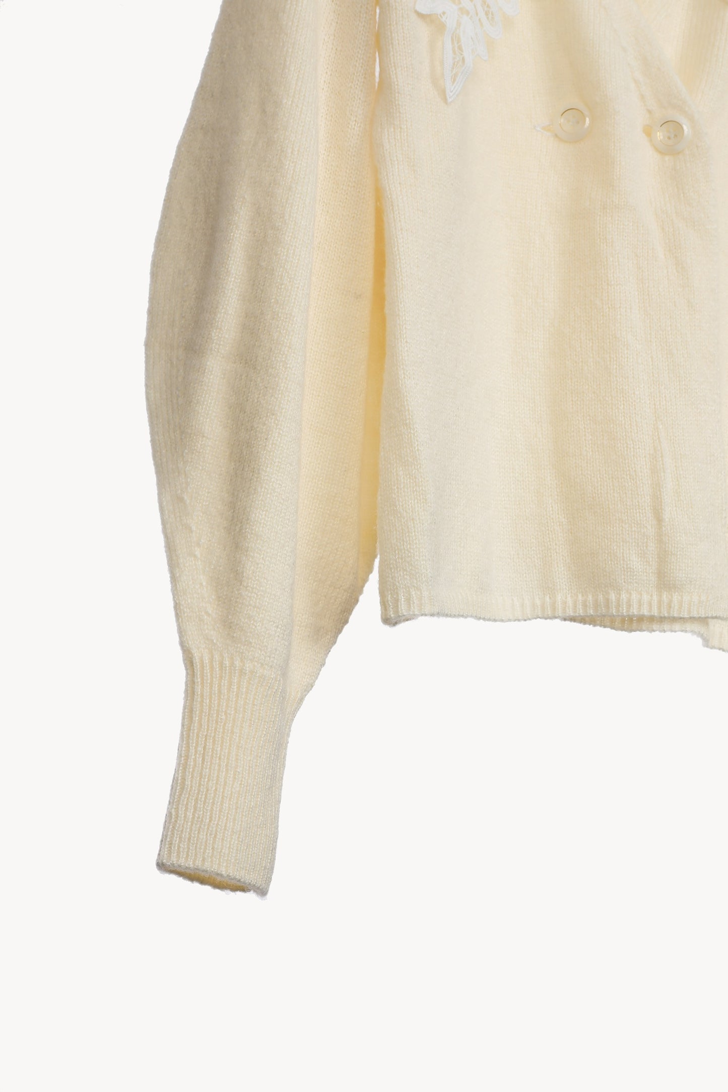 lace collar knit cardigan