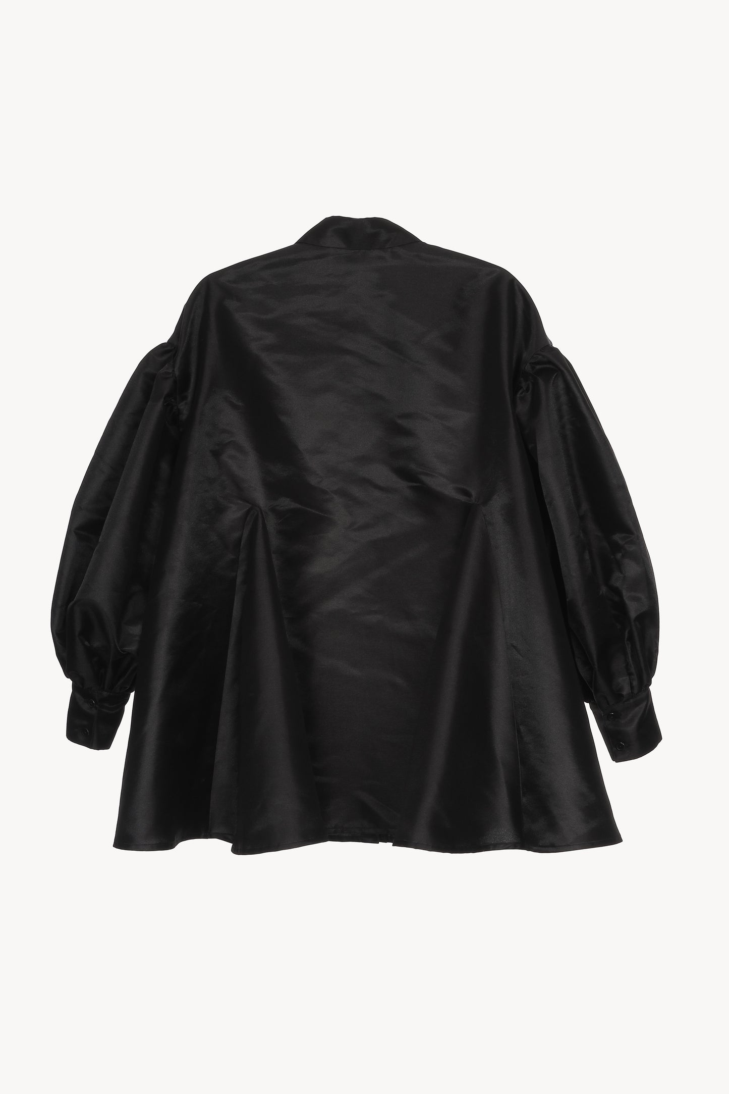bijou satin puff blouse