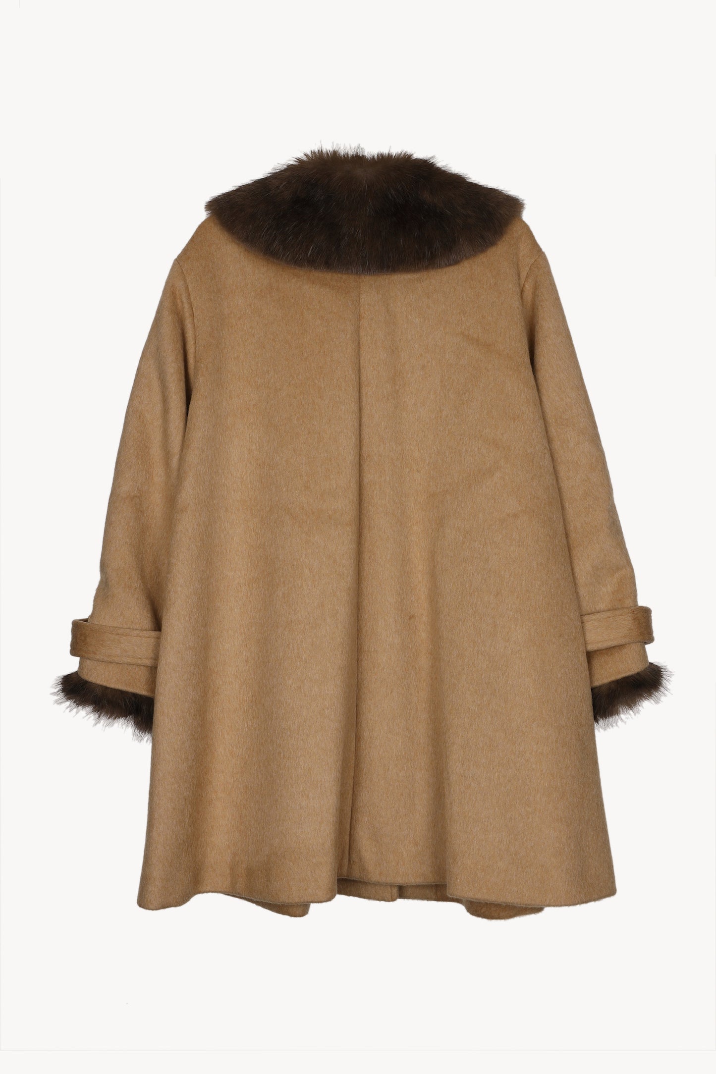 fur flare middle coat