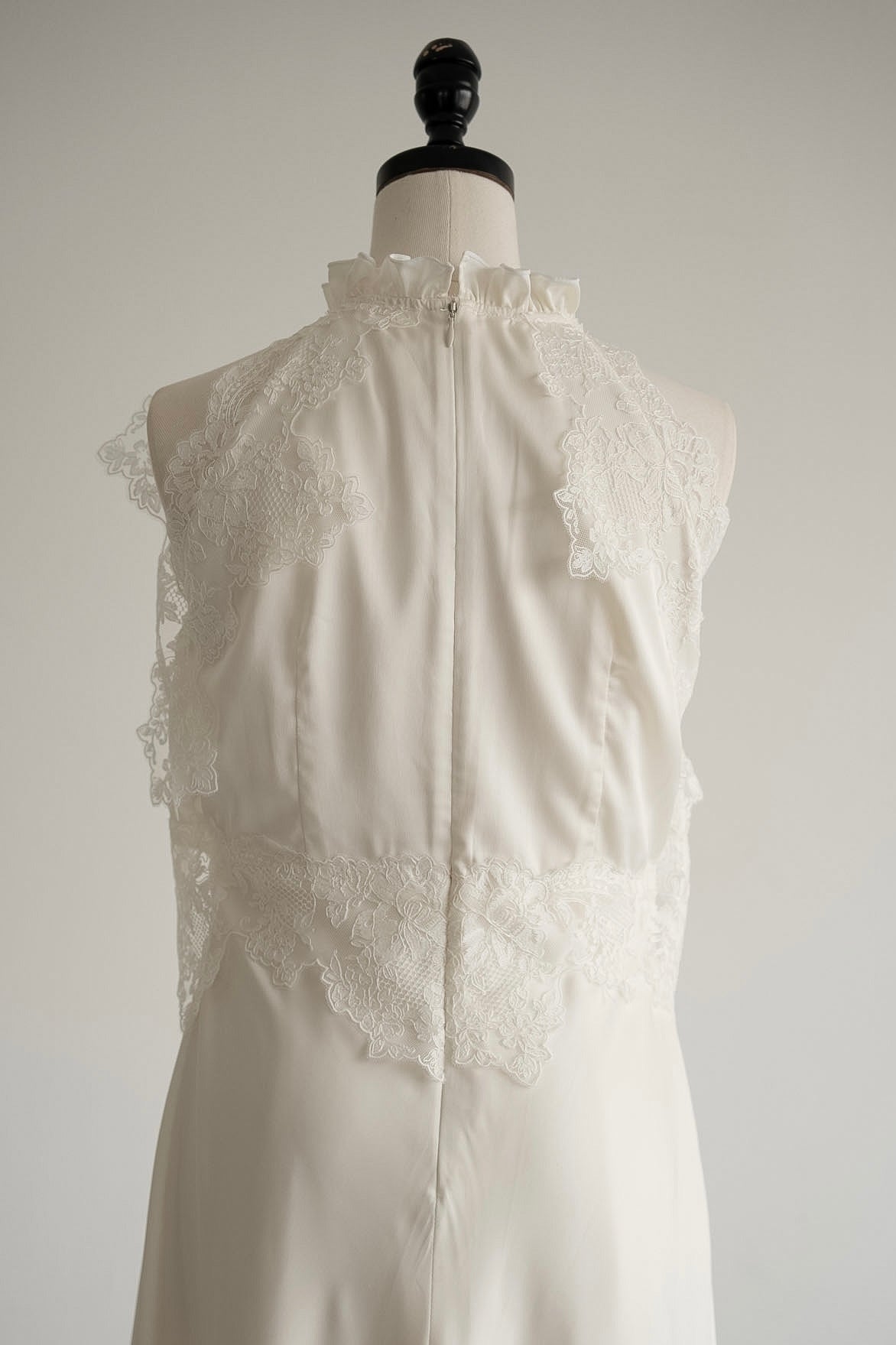 satin lace layer dress