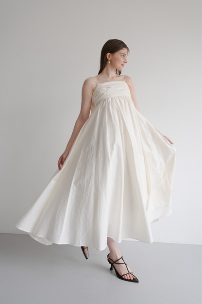 gather volume camisole one-piece