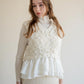 frill hand knit vest