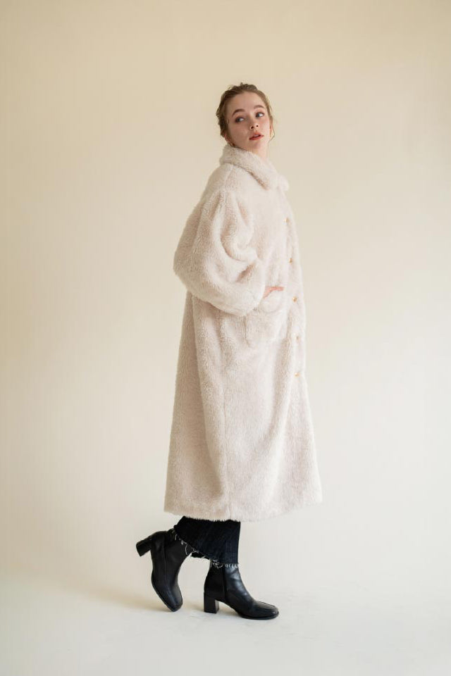 soft boa long coat