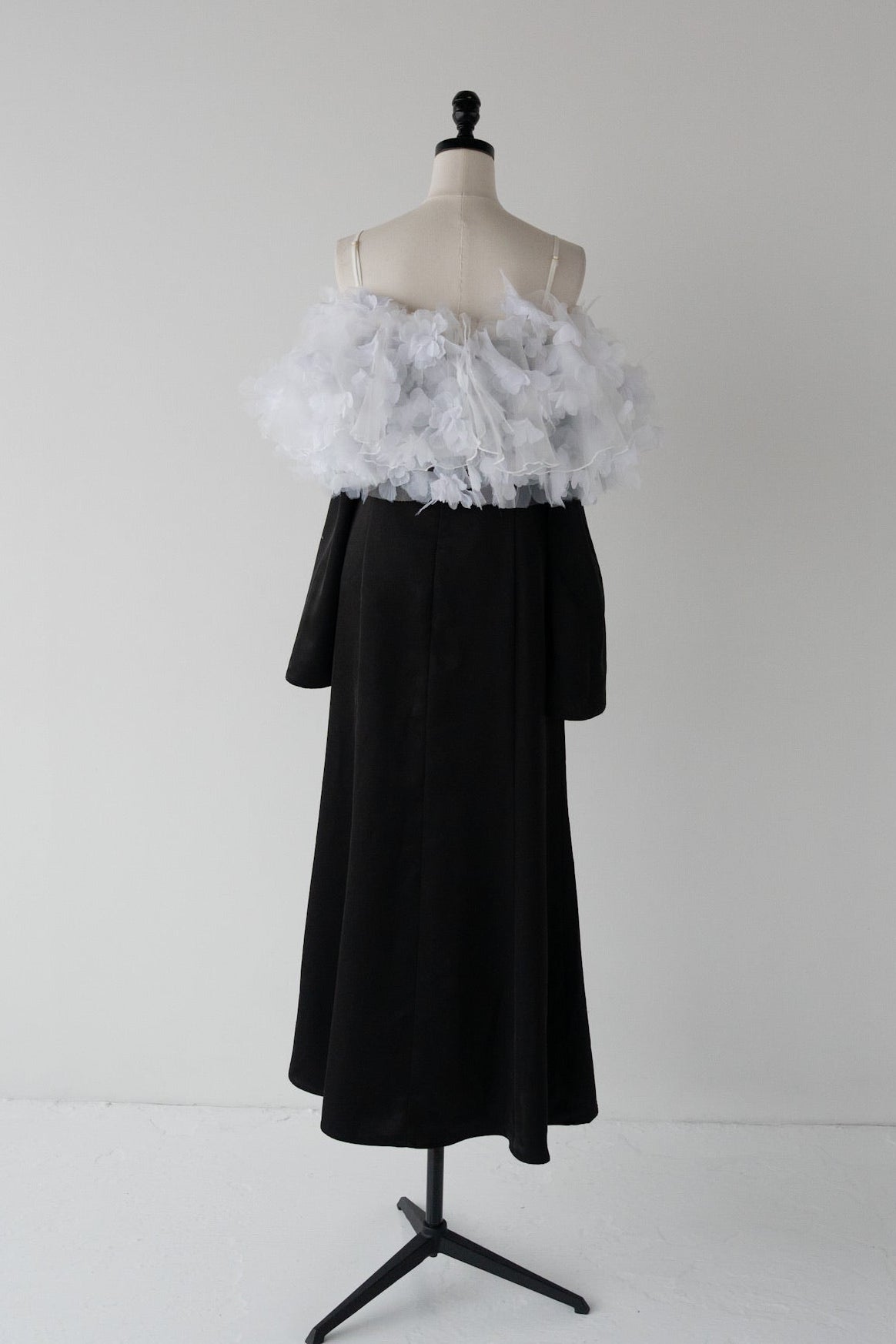 ［Édition］flower motif tulle dress