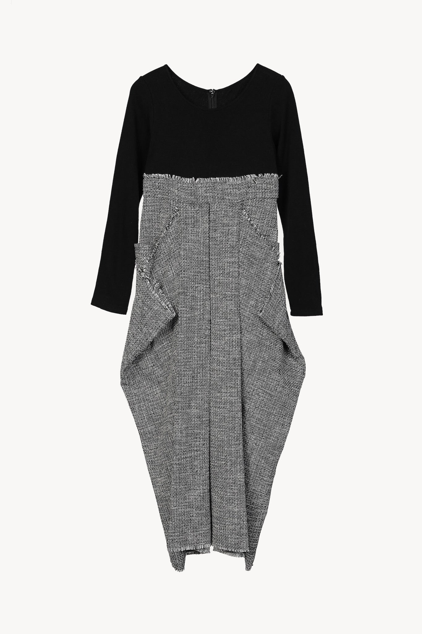 ワンピース acka docking tweed cocoon one-piece docking tweed cocoon one-piece – Acka online store