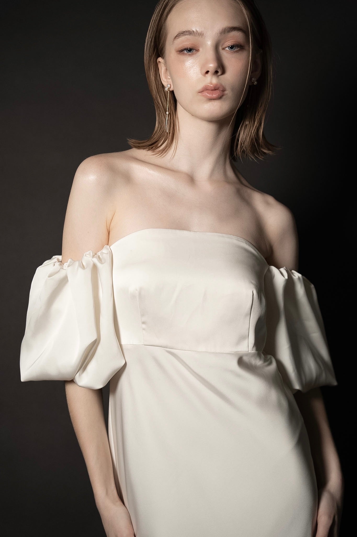 ［Édition］soft line puff dress
