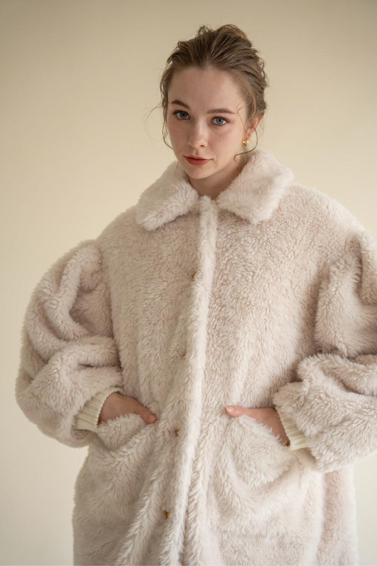 soft boa long coat