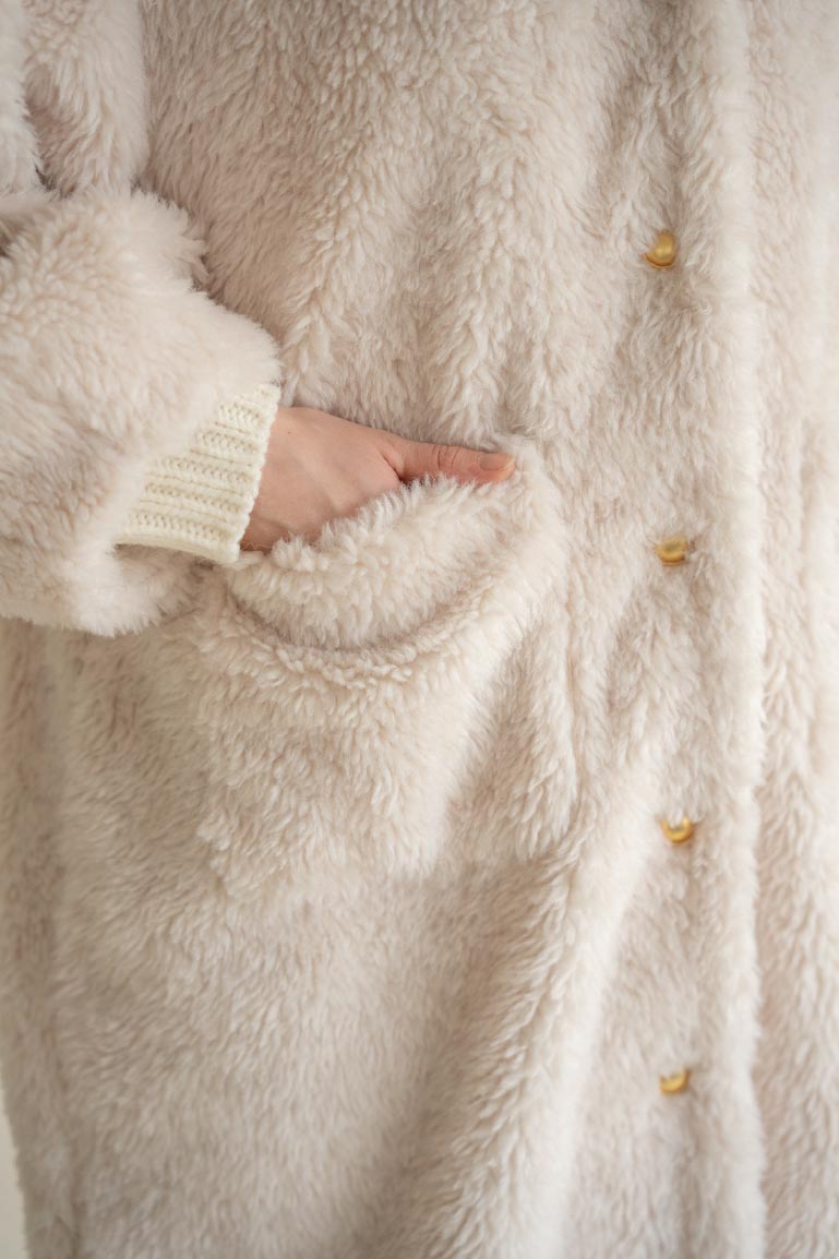 soft boa long coat