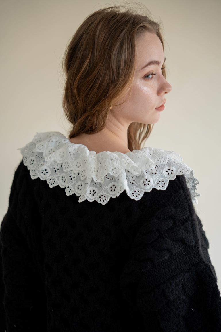 double lace cable knit
