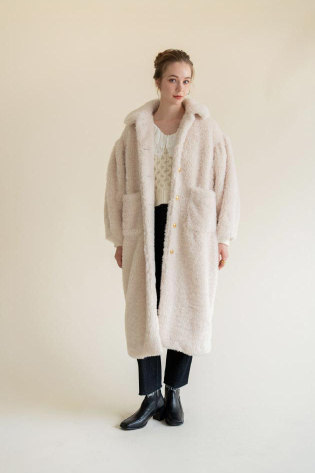 soft boa long coat
