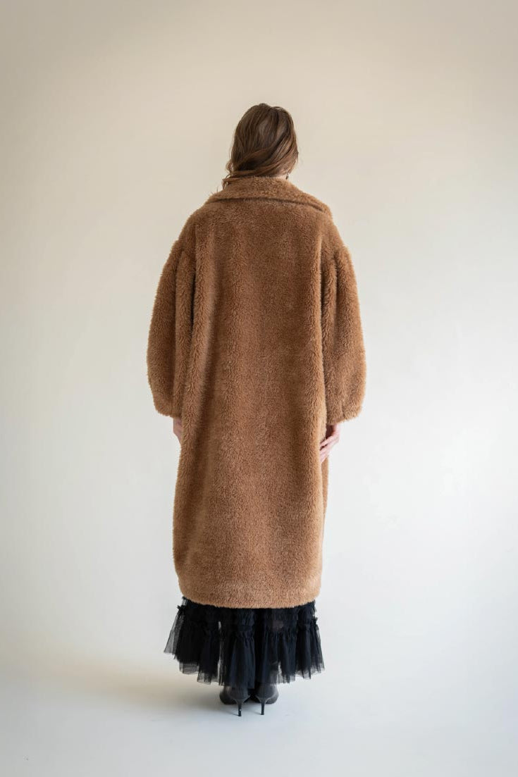 soft boa long coat