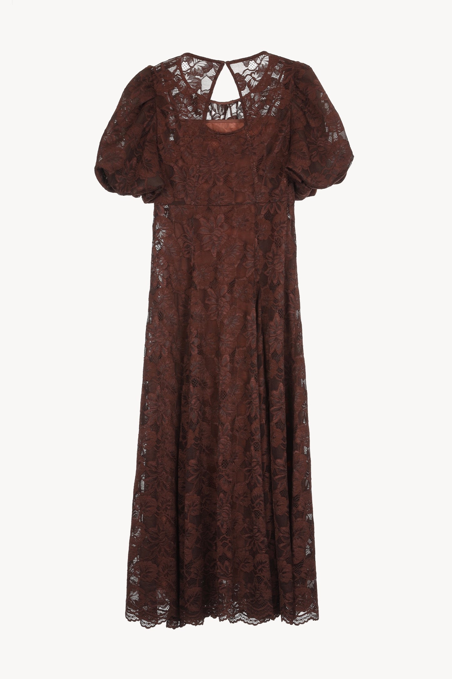 puff sleeve lace dress