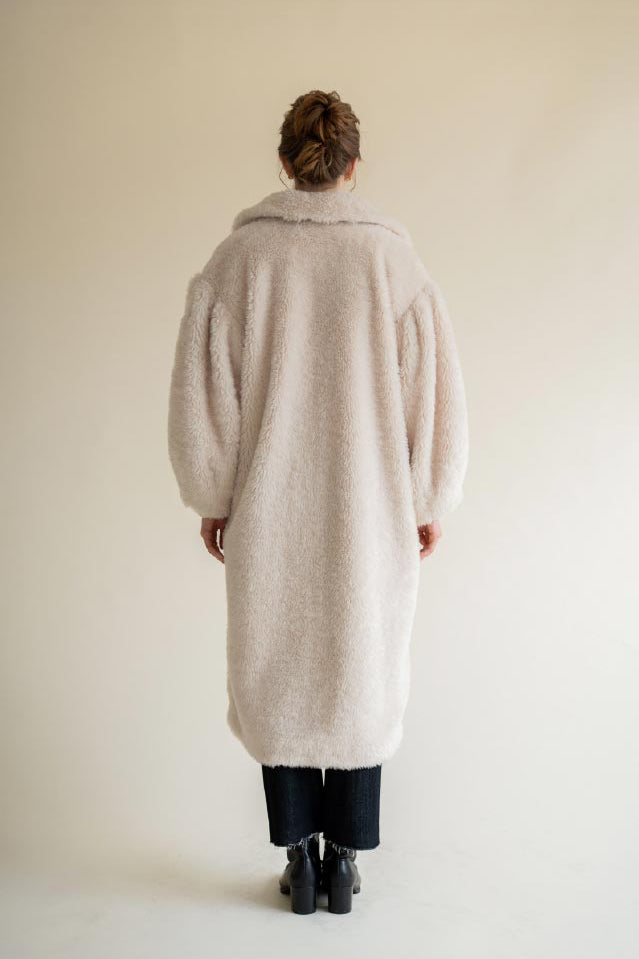 soft boa long coat