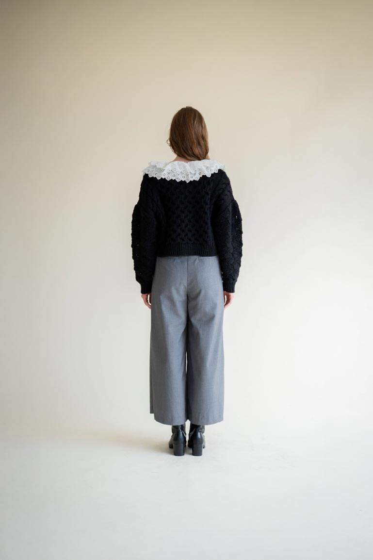 double lace cable knit