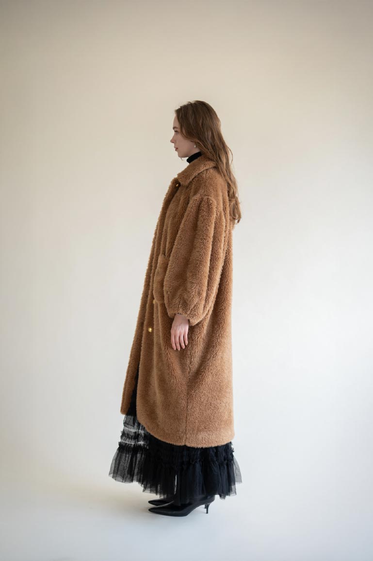 soft boa long coat