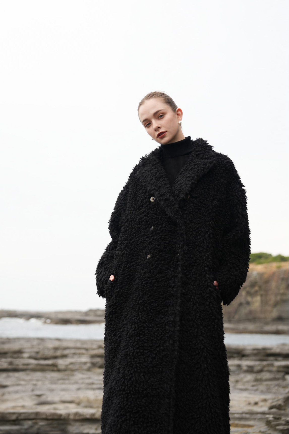 poodle boa long coat