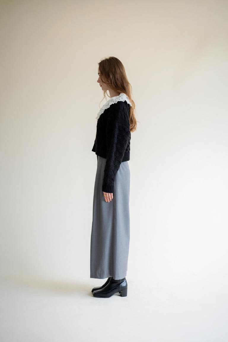 double lace cable knit