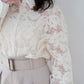 sheer embroidery shirt