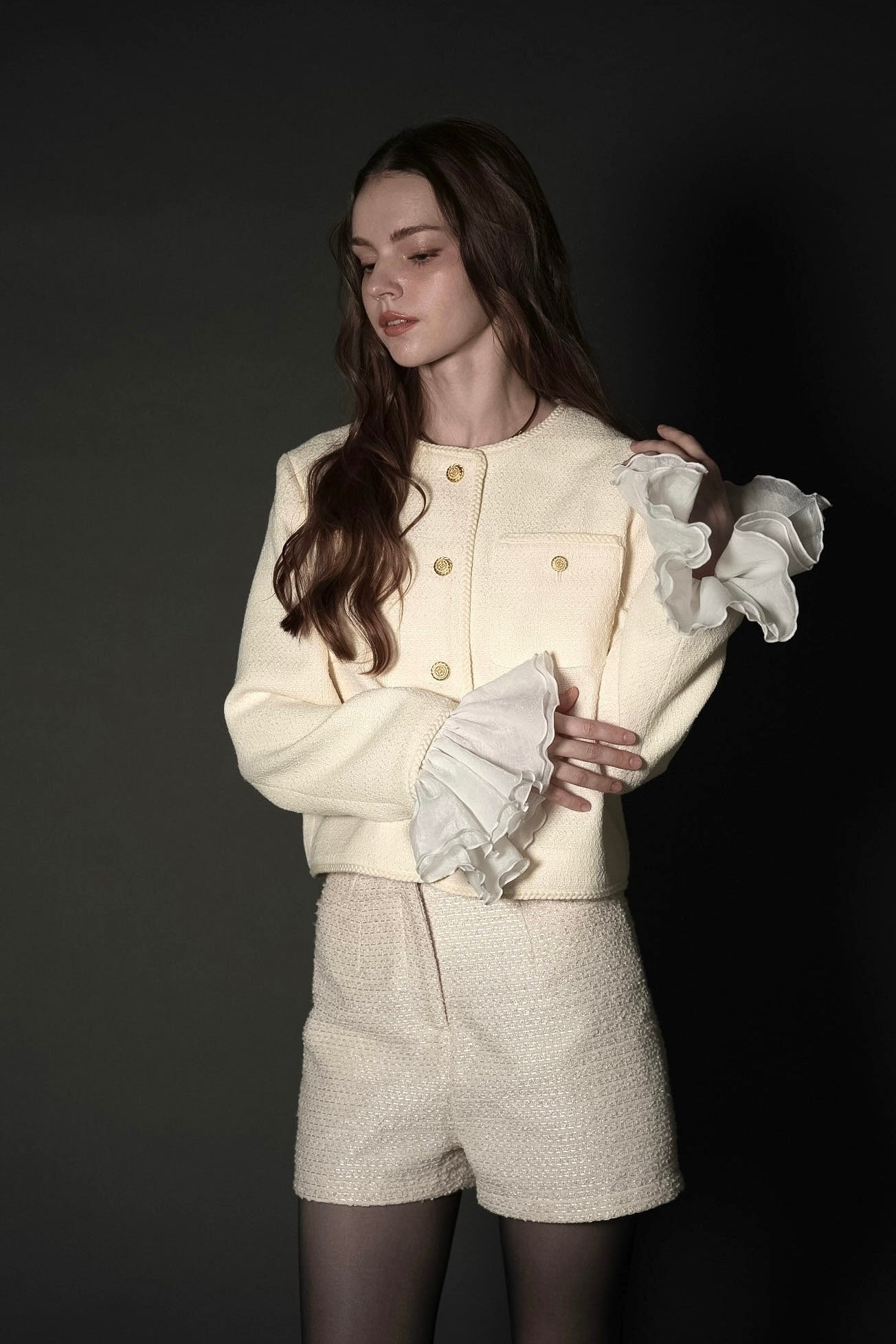 ［Édition］tweed frill jacket