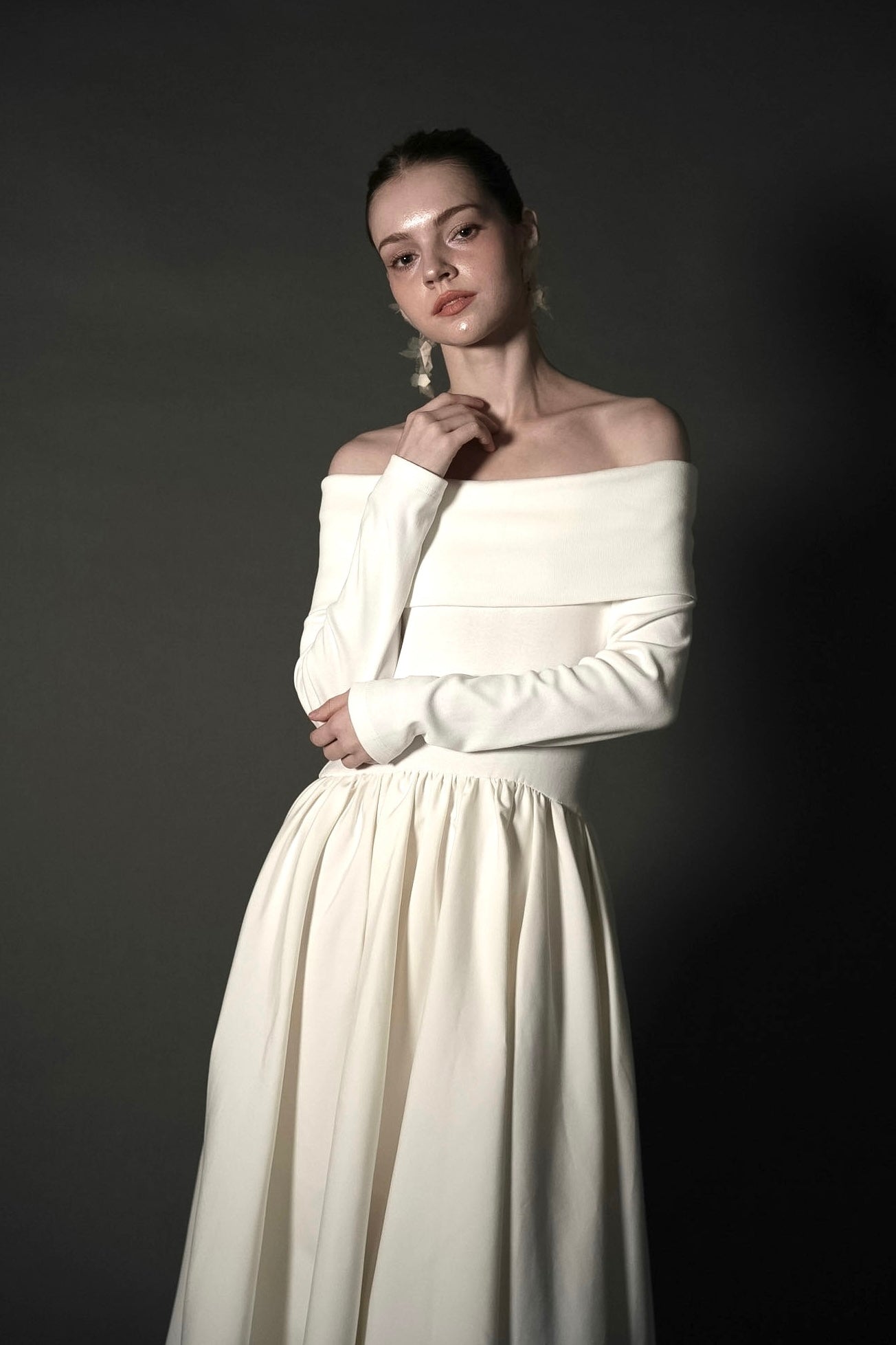 ［Édition］off shoulder docking one-piece