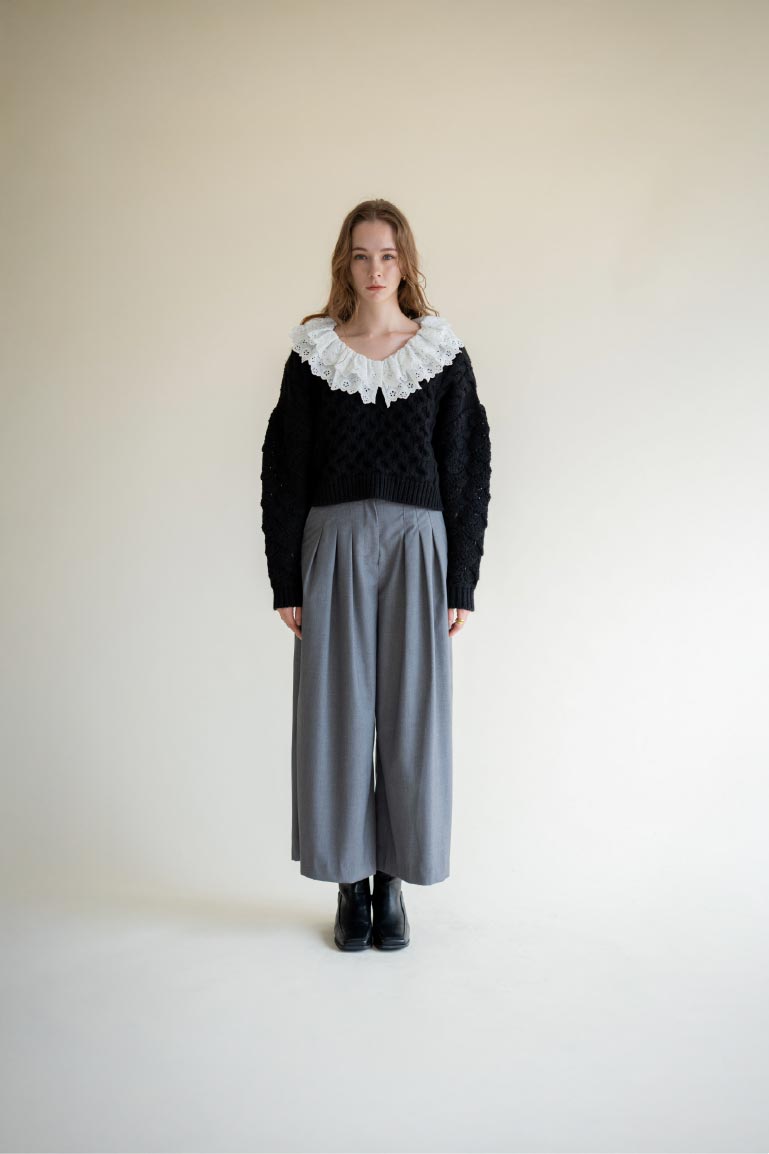 double lace cable knit