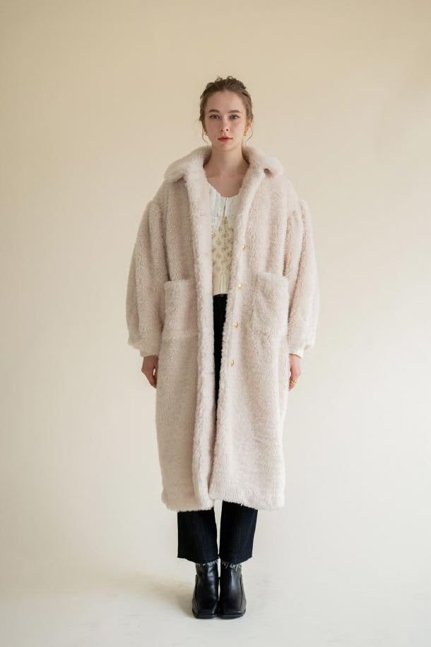 soft boa long coat