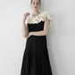 ［Édition］satin ruffle dress