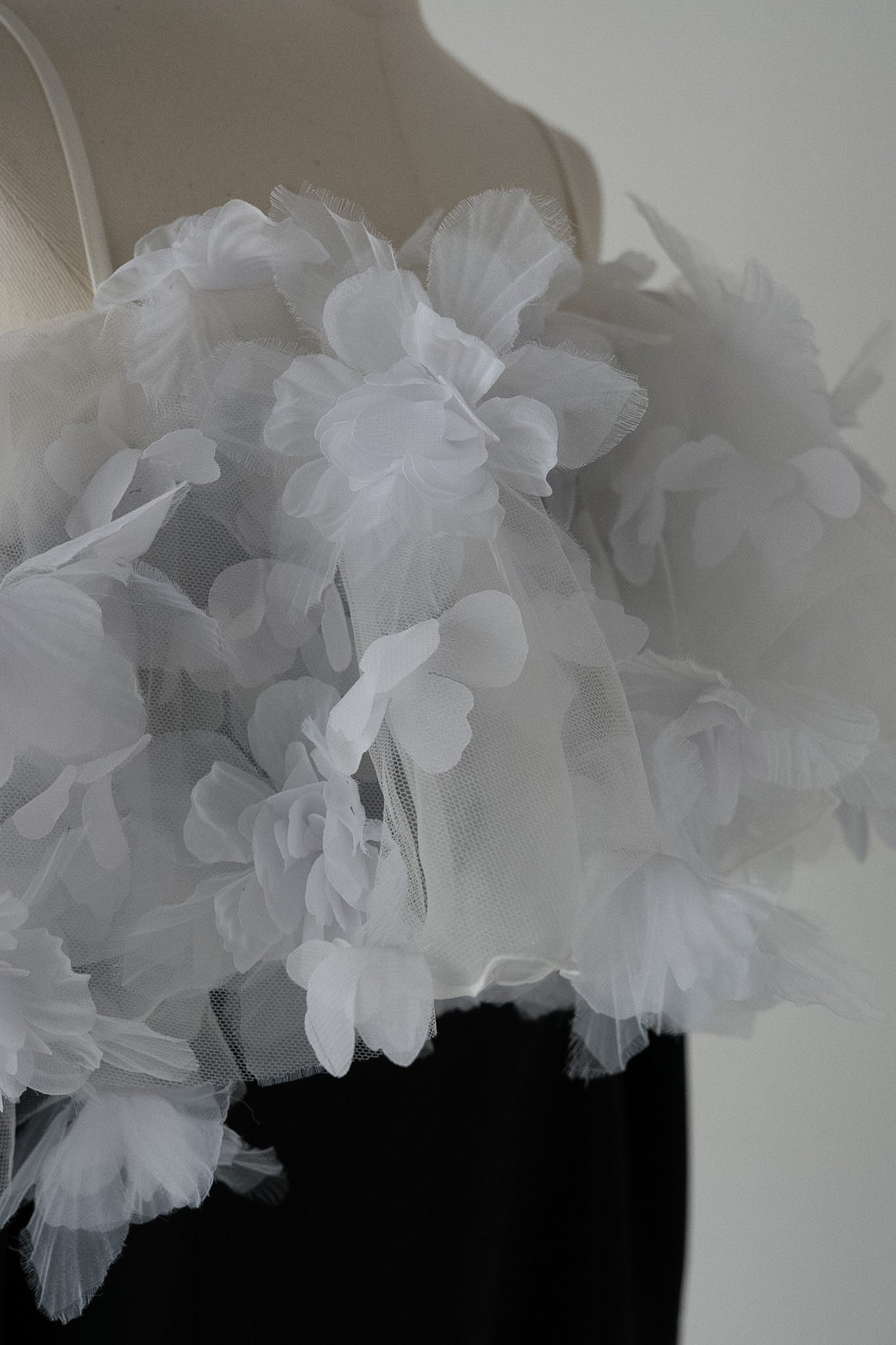 ［Édition］flower motif tulle dress