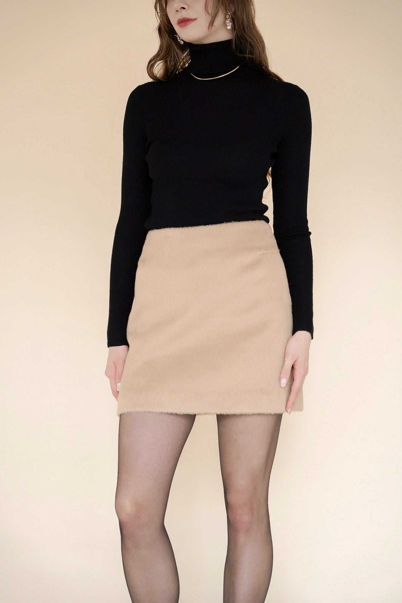 mohair mini skirt