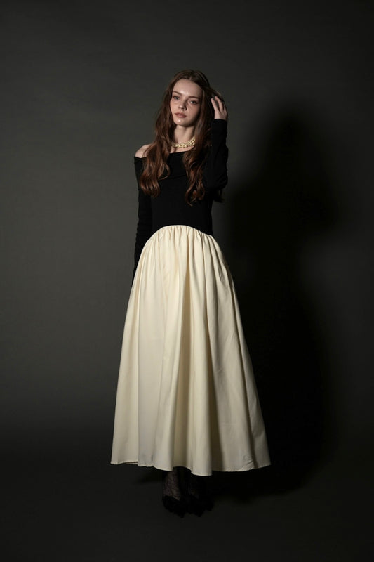 ［Édition］off shoulder docking one-piece