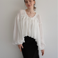 cotton shirring blouse