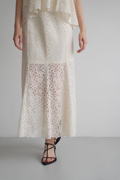 lace flare mermaid skirt