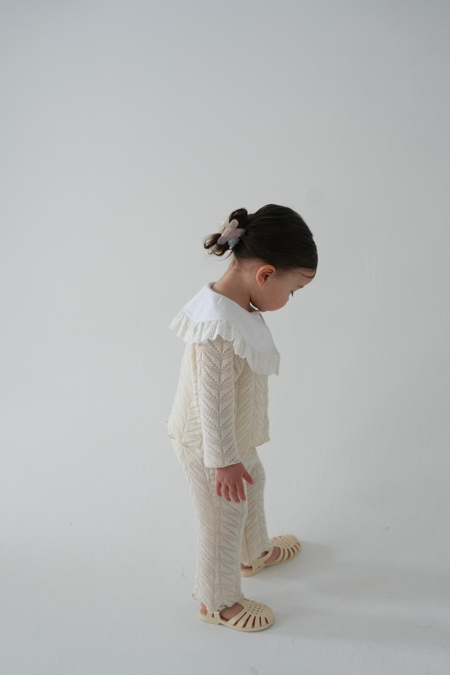 【美品】完売品✨️Acka loop knit cardigan ベージュ frill hand knit cardigan – Acka online store