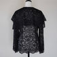 lace cape flare blouse