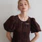 puff sleeve lace dress